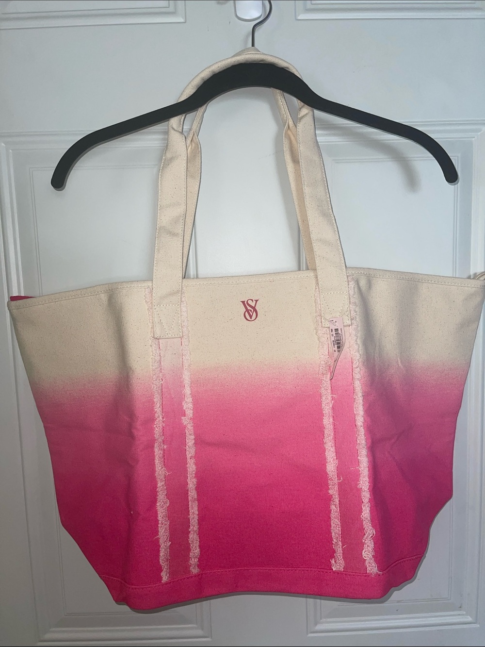NEW NWT Victoria’s Secret Ombre Pink Tote Bag with full zip